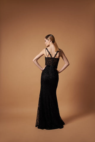 Black Corset Prom Dress with Lace-up Back – Miss Mirelle Dress Shop